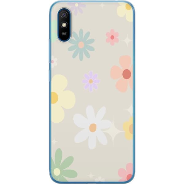 Mobilskal till Xiaomi Redmi 9A med fejdande blommor