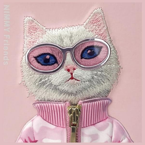 Nimmy Mobilskal till iPhone 15 Pro Max Cool & Cute 2.0 Cat - Rosa Rosa