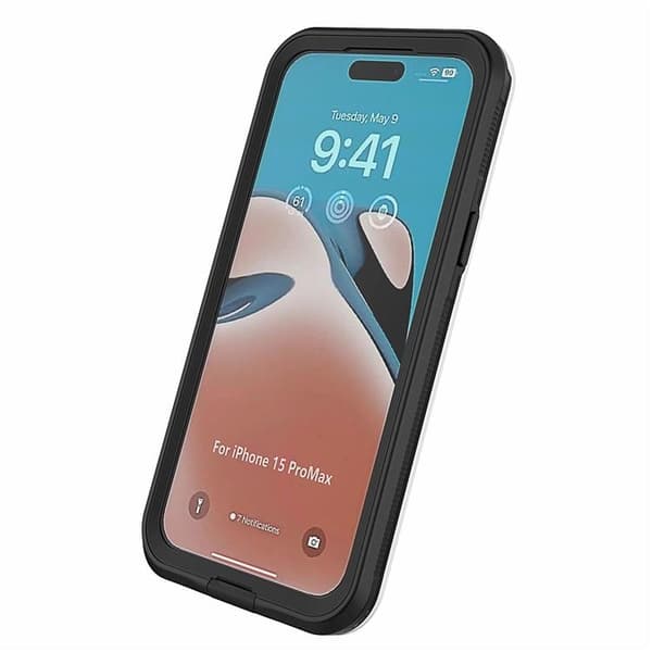Mobilskal till iPhone 15 Pro Max IP68 Vattentätt - Svart Svart