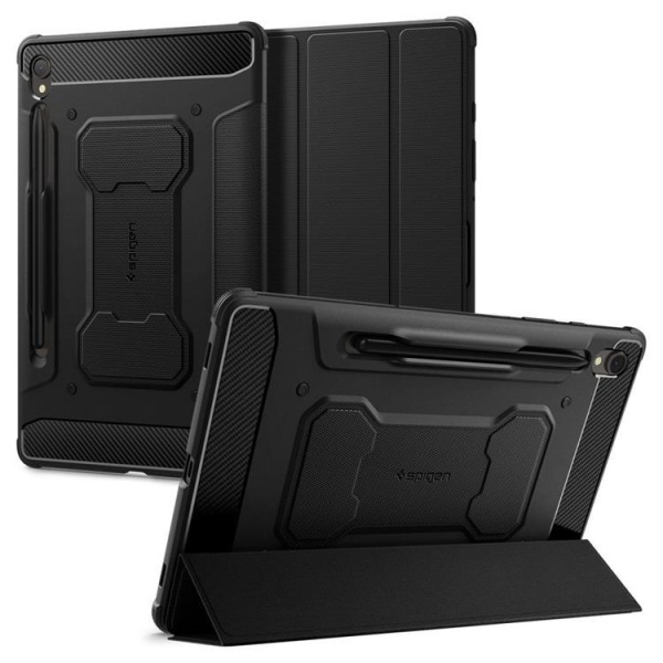 Spigen Galaxy Tab S9 -kotelo Rugged Armor Pro - musta