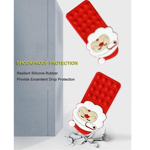 iPhone XR Mobilskal Silikon Santa Claus Pop It - Röd