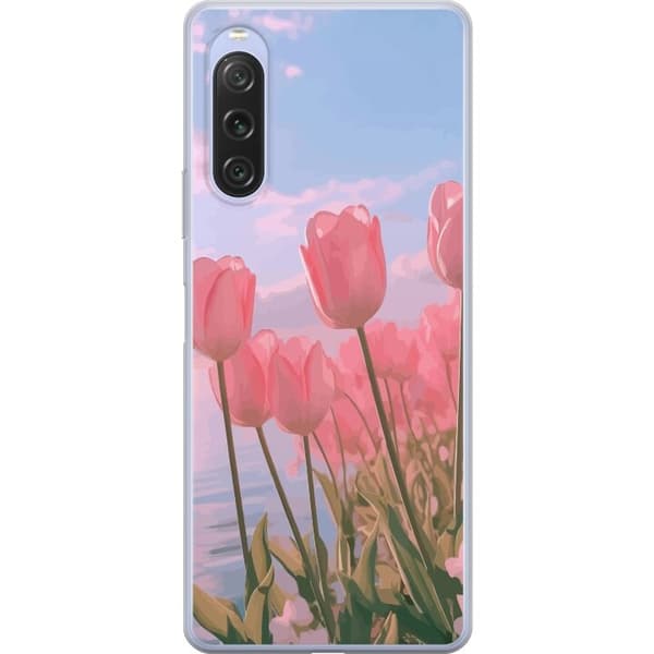 Mobilskal till Sony Xperia 10 V med Rosa Tulpaner