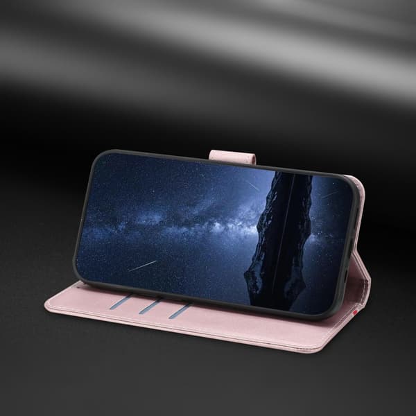 Plånboksfodral för Samsung Galaxy S26 Plus Magnetiskt Konstläder - Roséguld