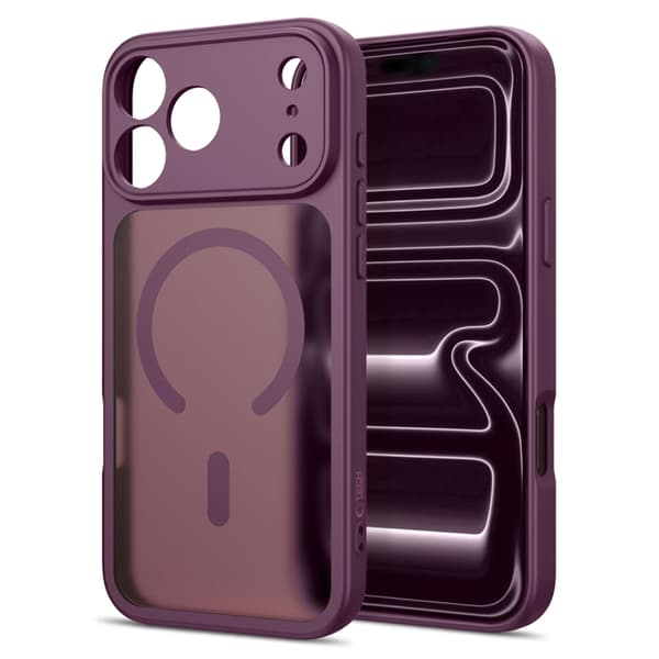 Tech-Protect Mobilskal För iPhone 18 Pro Magsafe Basicmag - Matte Burgundy