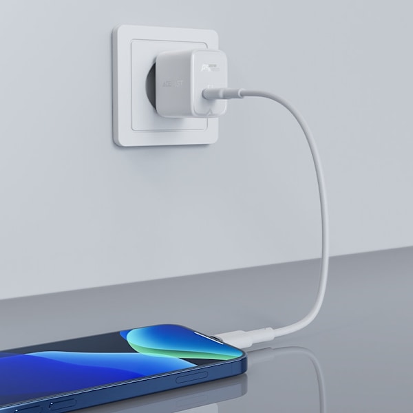 Acefast GaN Väggladdare USB-C 30W - Vit