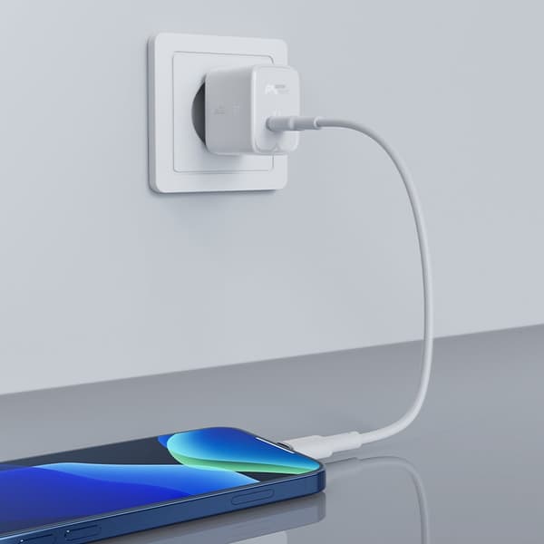 Acefast GaN Väggladdare USB-C 30W - Vit Vit