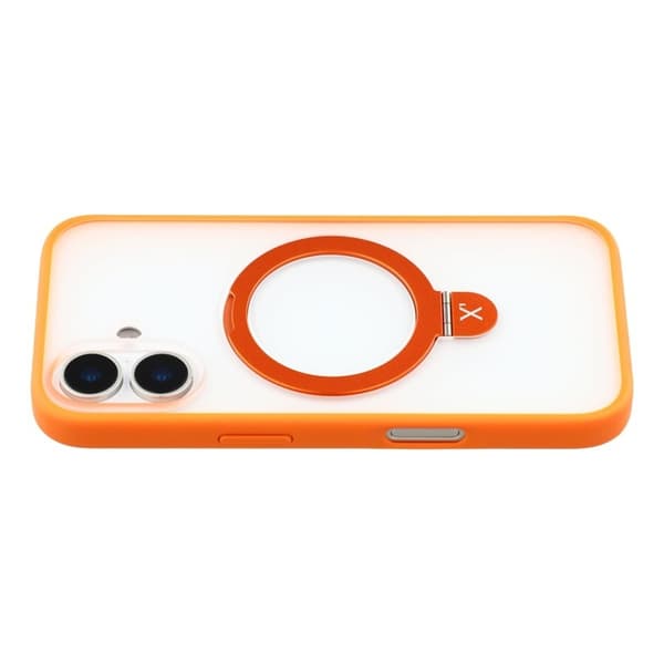 X-LEVEL Mobilskal till iPhone 17 Metal Kickstand TPU PC Orange