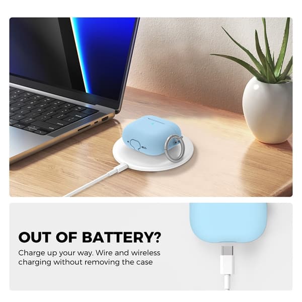 AHASTYLE AirPods 4 Mobilskal Silikon PT196 - Blå Blå