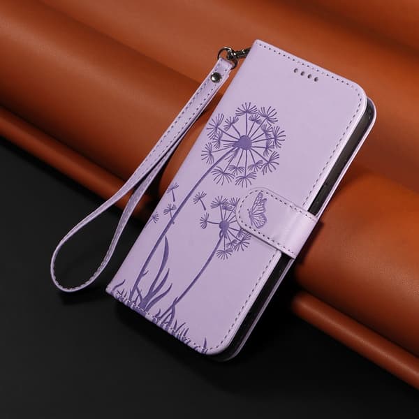 Sony Xperia 10 VII Plånboksfodral Strap Dandelion Konstläder - Lila Lila