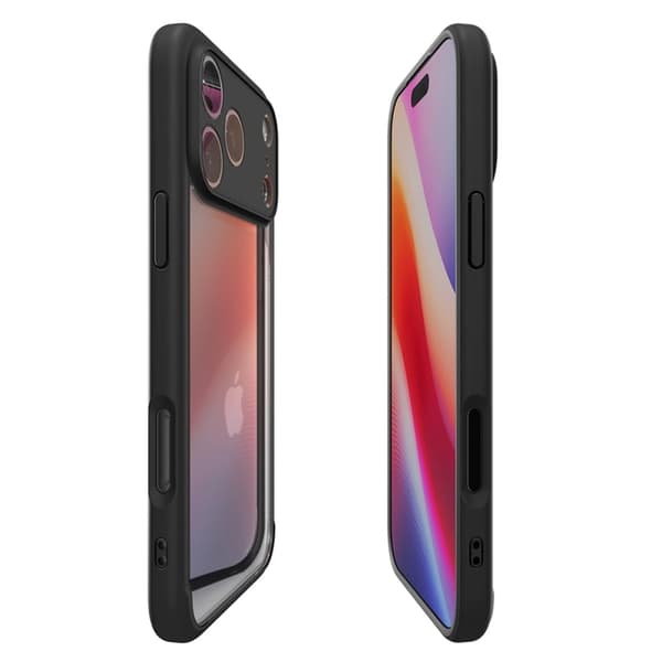 Spigen Telefontaske til iPhone 17 Pro Ultra Hybrid - Mat Sort Svart