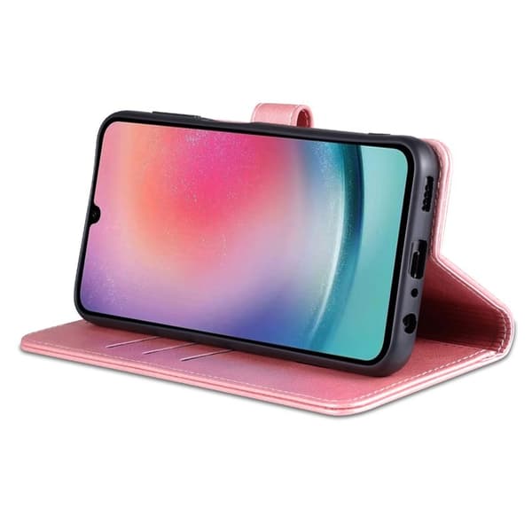 AZNS Samsung Galaxy A35 5G Plånboksfodral i Konstläder - Roséguld