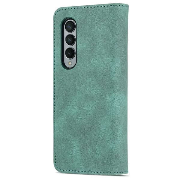 AZNS Samsung Galaxy Z Fold3 Plånboksfodral Konstläder - Grön