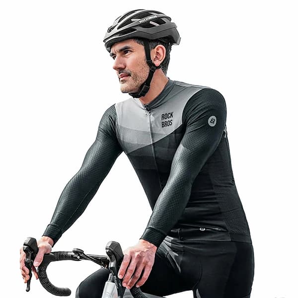 Rockbros Cykeltröja Långärmad Vår/Sommar M - Svart
