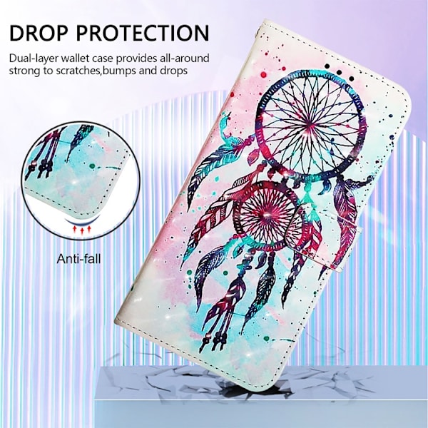 iPhone Air Plånboksfodral Printing Pattern Med Strap Flerfärgad