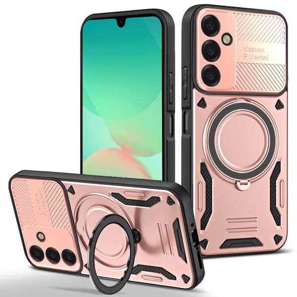 Mobilskal för Samsung Galaxy S26 Plus Magnetiskt Shockproof TPU + PC - Roséguld