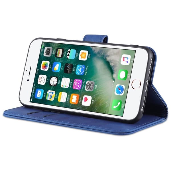 AZNS iPhone 7/8/SE Plånboksfodral Konstläder - Ställ Design - Roséguld