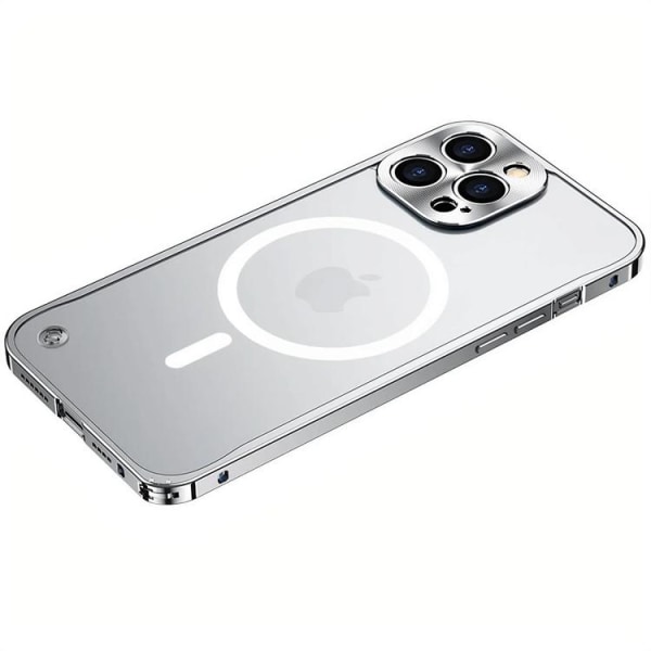 iPhone 13 Pro Max Skal Magsafe Metall Frame - Silver