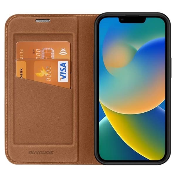 Dux Ducis iPhone 14 Plus Plånboksfodral Skin X2 - Brun Brun