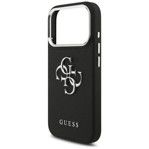 Guess Mobilskal till iPhone 17 Pro Grained Big 4G Classic Logo - Svart Svart