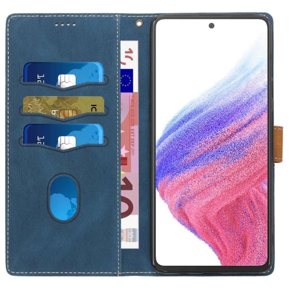 Splicing Design Samsung Galaxy A53 5G Plånboksfodral  - Blå