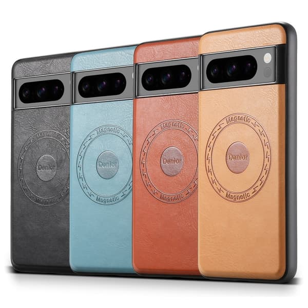 DENIOR Mobilskal till Google Pixel 8 Pro PU Läder + PC + TPU - Svart