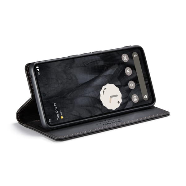 AUTSPACE Google Pixel 8 Pro Wallet Fodral KonstLäder - Svart