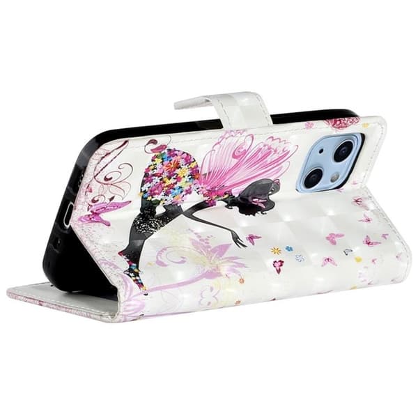 iPhone 14 Plus Plånboksfodral Folio Flip - Girl Flerfärgad