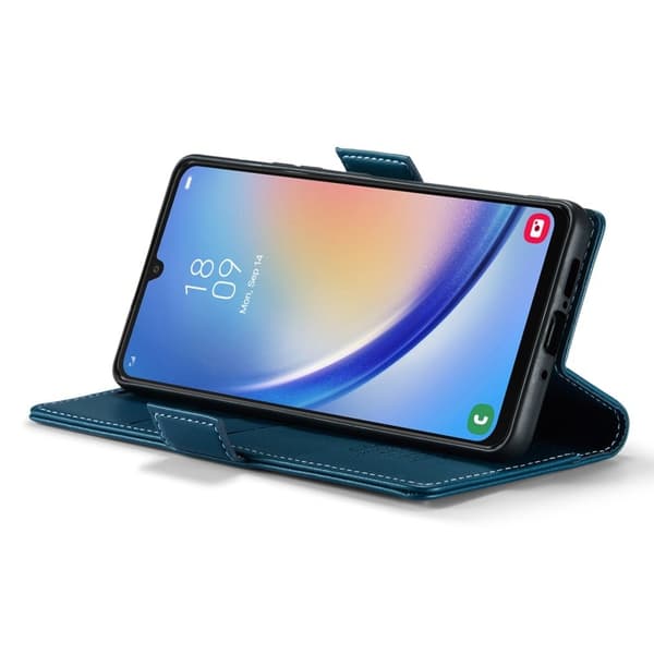 CASEME Plånboksfodral Konstläder för Samsung Galaxy A34 5G - Blå