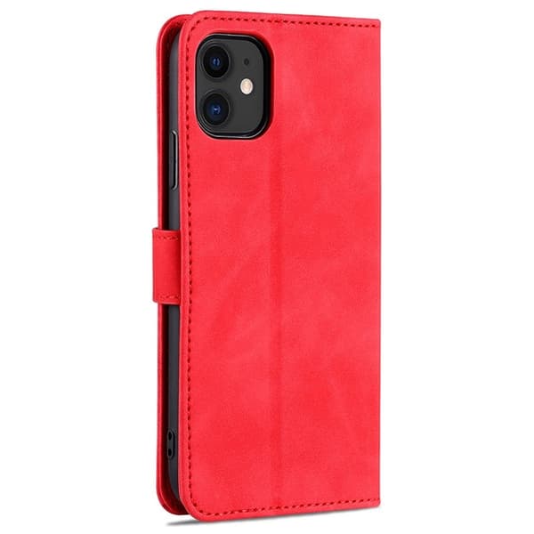 AZNS Mobilskal till iPhone 12/12 Pro KonstLäder - Röd