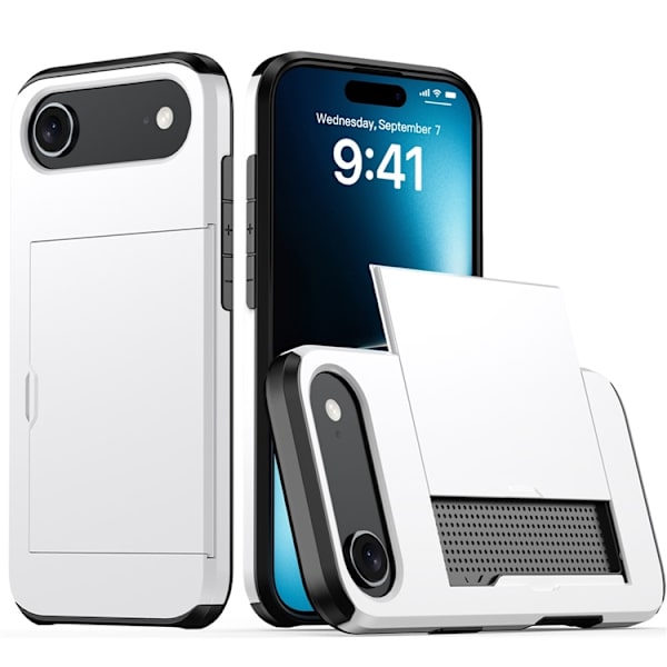 Mobilskal till iPhone Air korthållare - Vit Vit
