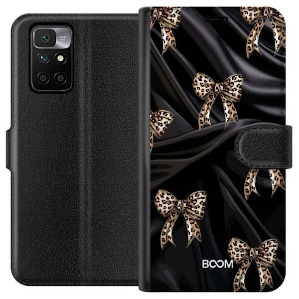 Plånboksfodral till Xiaomi Redmi 10 med Leopard Bow