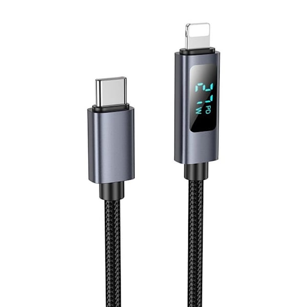 Hoco USB-C til Lightning-kabel PD 27W X112 1m Sort Svart