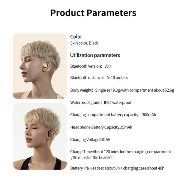 XUNDD W004 Öronhörlurar Bluetooth Öppen Design Beige