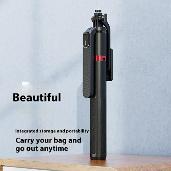 Selfiestick Bluetooth med Dubbelt Lampa V2 P185MAX
