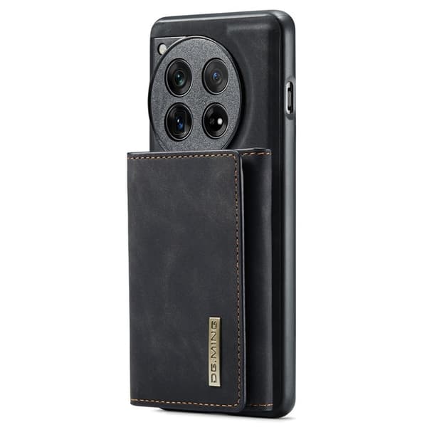 DG.MING OnePlus 12 5G Konstläder Plånboksfodral Svart