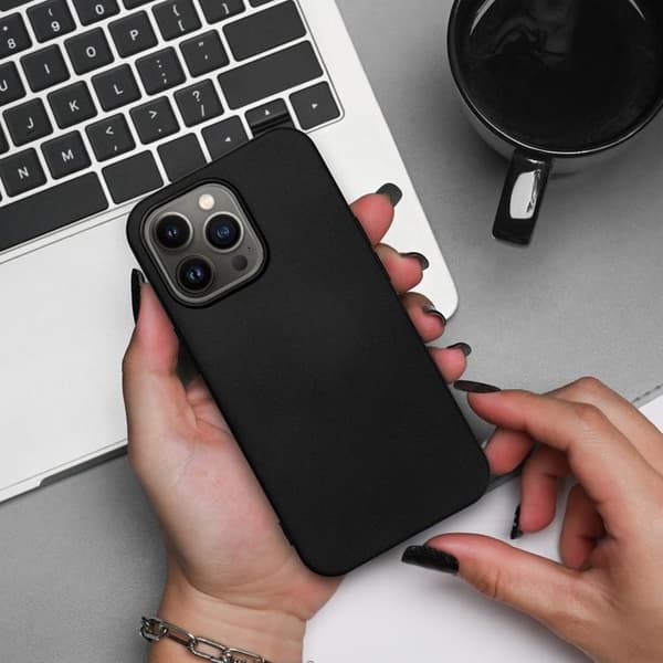 Telefontaske til iPhone 16 Plus Silikone - Sort Black