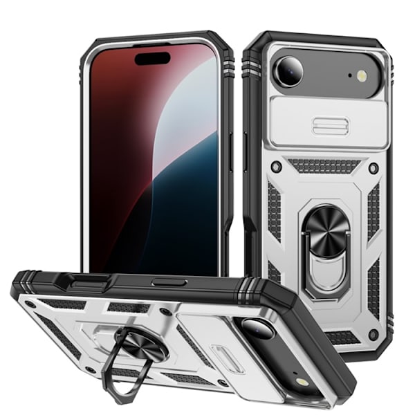 Mobilskal till iPhone Air Slide Camshield Kickstand - Vit Vit