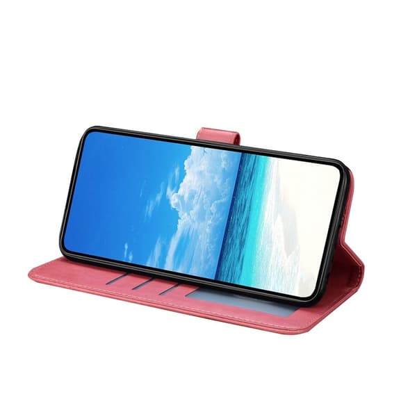 Samsung Galaxy S26 Plus Plånboksfodral Flip Konstläder Med Rem - Rosa