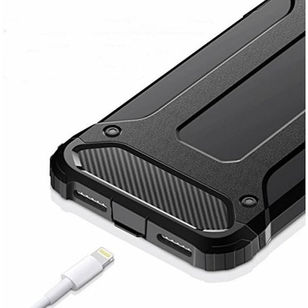 iPhone X/XS Skal Forcell Armor Hårdplast - Svart Svart