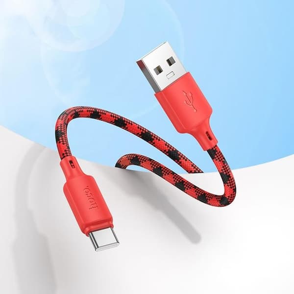 HOCO USB-A till USB-C Kabel 3A 1m Nylon X116 - Gradient Röd Röd