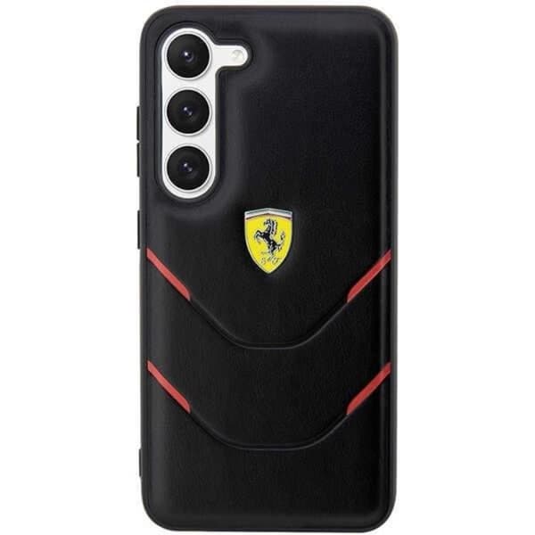 Ferrari Galaxy S23 Plus Skal Hot Stamp Lines - Sort Black