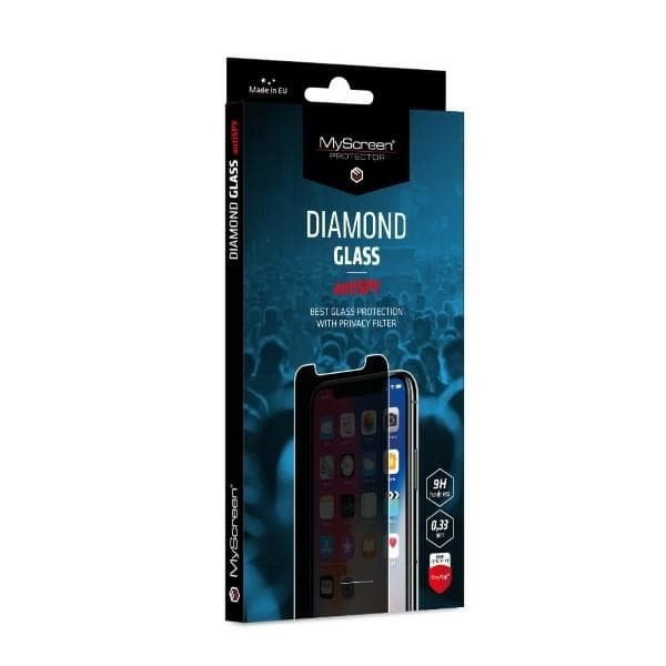MS iPhone 13 Pro Max hærdet glas Skærmbeskytter AntiSpy Diamond