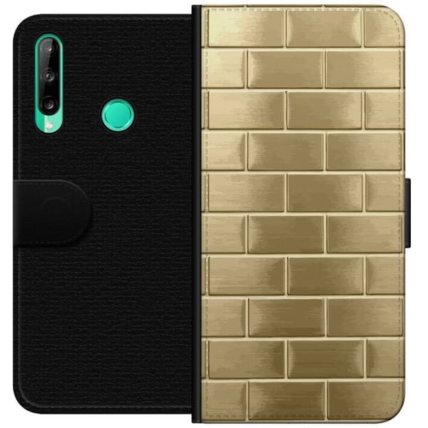 Pung Taske til Huawei P40 lite E med gyldne mursten