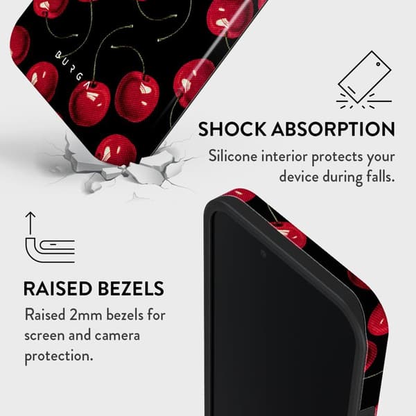 Burga Cherrybomb - Apple iPhone 17e/16e Tough Skyddsskal