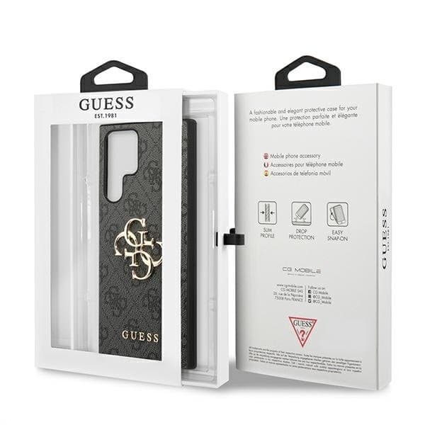 Guess Big Metall Logo Skal Galaxy S22 Ultra - Grå Grey