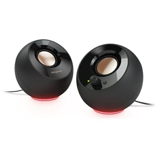 Creative Datorhögtalare USB-C Bakgrundsbelysning RGB Pebble SE Black