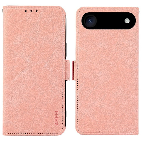 ABEEL iPhone Air Plånboksfodral Konstläder Folio Ställ Rosa