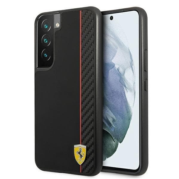 Ferrari On Track Carbon Stripe Skal Galaxy S22 Plus - Sort Black