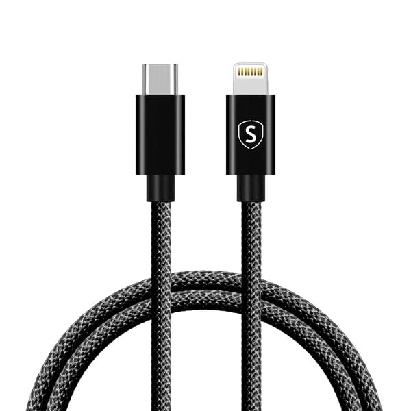 SiGN USB-C - Lightning-kaapeli 20W, 1m - Musta Svart