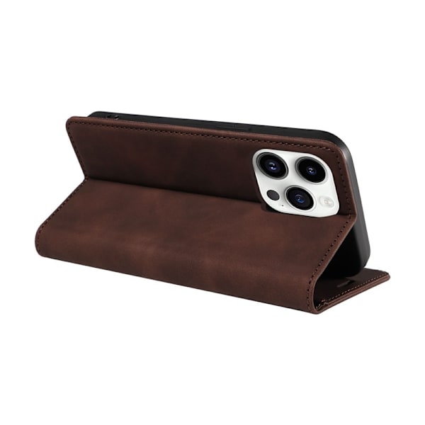 BETOPNICE 003 iPhone 14 Pro Max Plånboksfodral Konstläder - Brun